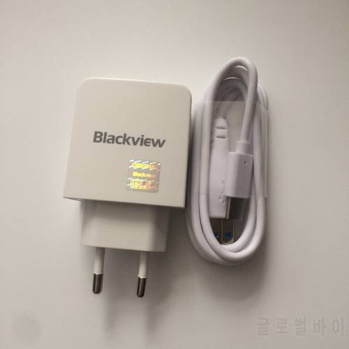 Blackview P2 New Original Travel Charger + USB Type-C Cable For Blackview P2 MTK6750T Octa Core 5.5