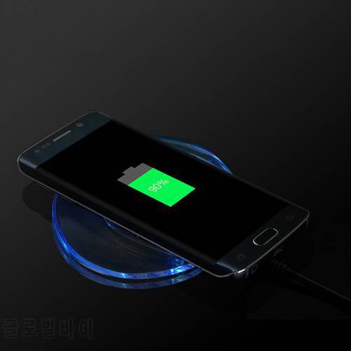 Qi Wireless Charger Pad For Samsung Galaxy S7 Edge S6 Edge Plus Charging Transmitter For Samsung S8 Plus S8 Note 5 Black White