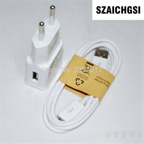 SZAICHGSI 2A EU US Plug Wall Charger Adapter+1M Micro USB Charger Cable For Samsung Galaxy S3 9300 S4 I9500 wholesale 50pcs/lot
