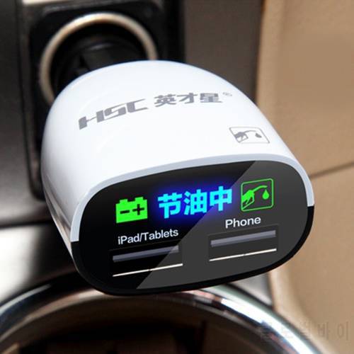 Dual USB 5V 3.4A Charger Car Fuel Economizer Fast Charging Adapter For iPhone Car Battery Detection EFS Battery Saving Circuit