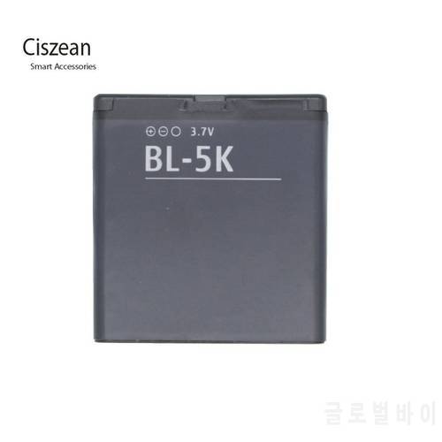 Ciszean 1x 3.7V 1200mAh BL-5K Phone Replacement Battery for Nokia N85 N86 N87 8MP 701 X7 X7 00 C7 C7-00S Oro X7-00 2610S T7 BL5K