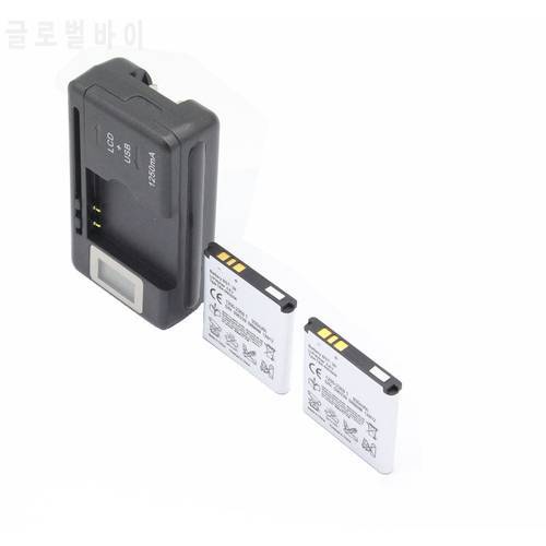 2x BST-38 930mAh Battery + Charger For Sony Ericsson W580 W580i K850i W760 T650 X10 W980 W995 U20i C905c S500c W580c C902 C905