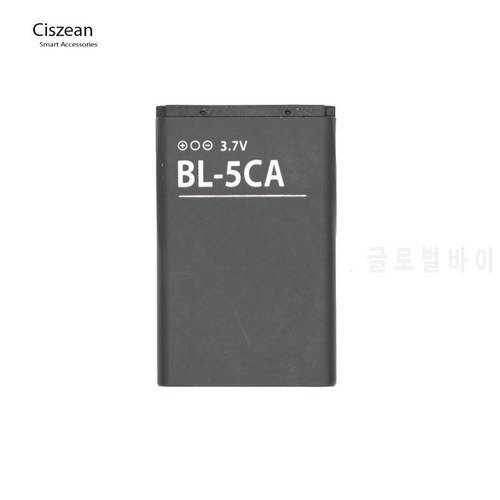 Ciszean 1x BL-5CA BL5CA Phone Replacement Battery For Nokia 1110 1111 1112 1200 2310 5130XM 7600 N70 E60 5030 C2-00 C2-01 X2-01