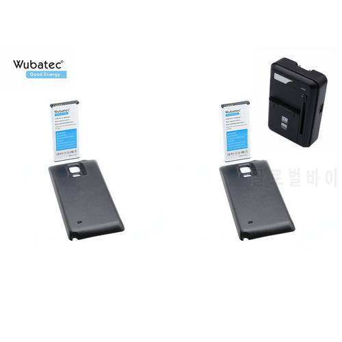 Wubatec 2x Note 4 NFC 6440mAh Battery + Charger for Samsung Galaxy Note4 N910F N910C N910V N910T + Back Case Extended Battery