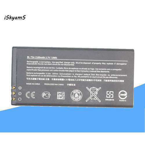 iSkyamS 1x 2100mAh Replacement Li-ion BL-T5A battery for Nokia Lumia 550 bl-t5a 3.7 V