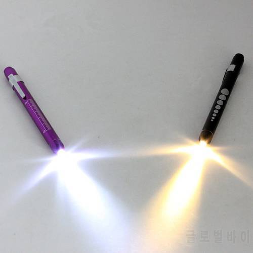 Doctors Clinical Pen Light, LED Flashlight, Mouth / Ear Care Inspection Lamp,medical Pen Light,using 2 AAA Batteries,138*13mm