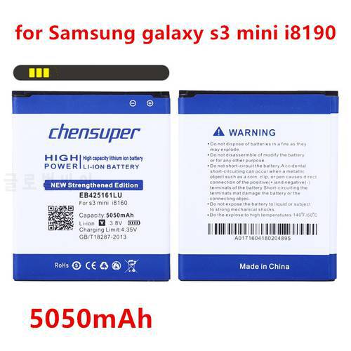 2019 new EB425161LU 5050mAh Battery for Samsung Galaxy S3 mini i8190 ace 2 i8160 i699 S7562 S7562I S7568 i8190N S7560(M) S7580