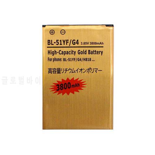 Ciszean 1x 3800mAh BL-51YF Gold Replacement Li-ion Battery For LG G4 H818 H818N VS999 F500 F500S F500K F500L H815