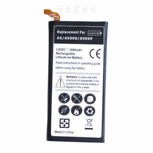 Ciszean 1x 2600mAh EB-BA500ABE Replacement Battery For Samsung Galaxy A5 (2015) A5000 A5009 SM-A500F A500F SM-A500FU A500 A500K