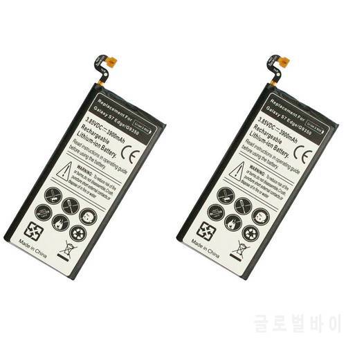 2pcs /lot 3900mAh EB-BG935ABE Replacement Battery For Samsung Galaxy S7 Edge G9350 G935 G935F G935A G935V G935P G935T G935W