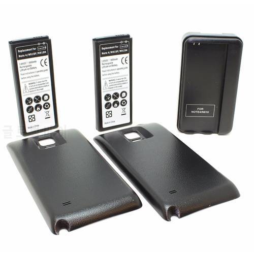 2x 6800mAh EB-BN910BBE Extended Battery+3 Optional Color Case+Charger For Samsung Galaxy Note IV 4 Note4 N910F/H/S/U/L/A/P