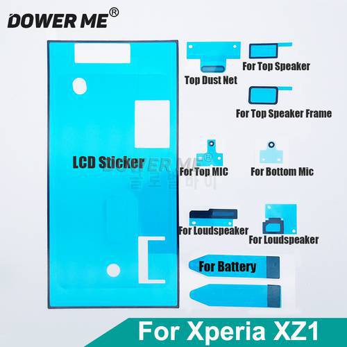 Aocramo LCD Adhesive Front Frame Glue Ear Speaker Loudspeaker Dust Mesh Net Full Set Sticker For SONY Xperia XZ1 G8341 G8342