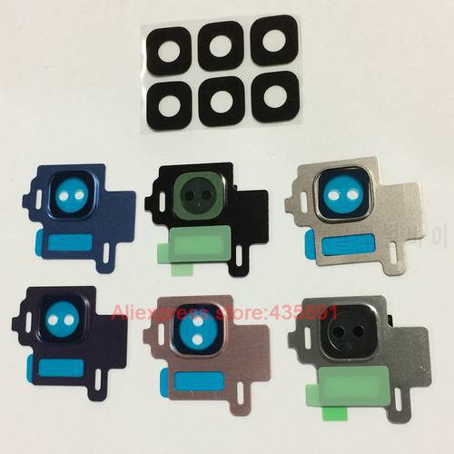100Pcs/lot 6 Colors Back Rear Camera Glass Lens Cover with Frame Bezel Housing Parts for Samsung Galaxy S8 G950 G950F