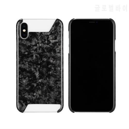 Real Forged Carbon Fiber Case for iPhone X XS XR XSMAX Back Cover Luxury Retro Original Glitter - Forged Carbon Fiber Pattern
