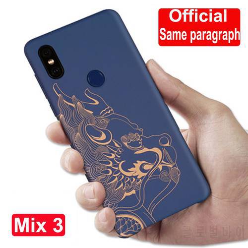 Original Same paragraph For Xiaomi mi Mix 3 case PC hard Phone case Official blue XIE ZHI for xiaomi mi mix3 mix 3 cover shell