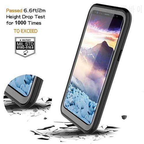Life Waterproof 360 Full Degree Case for Samsung S9 S9Plus Cases for Samsung Galaxy S8 S8Plus Shockproof Clear Bumper Cover