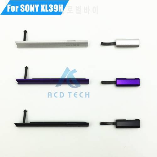 100% Original USB Charging Port Dust Plug MicroSD SIM Port Cover Slot for Sony Xperia Z Ultra XL39H Fast Shipping
