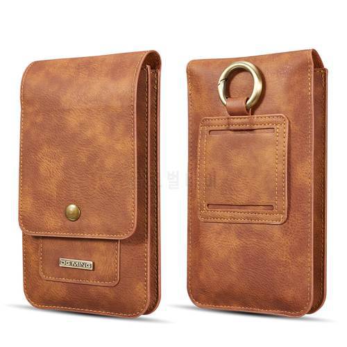 Multifunction 5.2~6.9&39&39 Leather Phone Pouch Bags Hook Loop Belt Clip Case For Samsung S22 S21 S20 Wallet Bags For iPhone 14 13