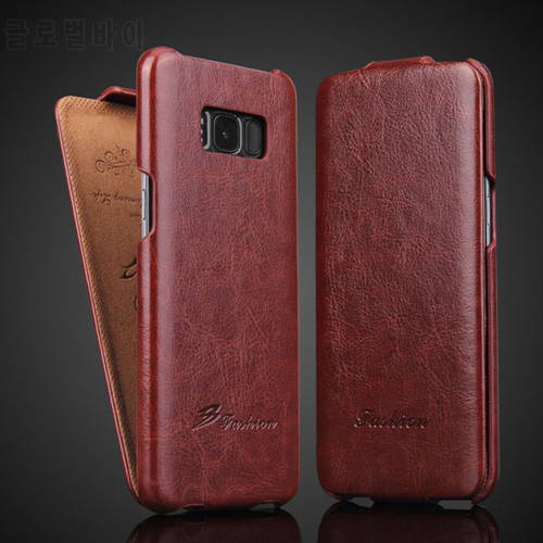 Genuine Leather Vertical Flip Cover Case for Samsung Galaxy S10 S7 Edge S9 S8 Plus Luxury Fundas with Free Gift Screen Protector