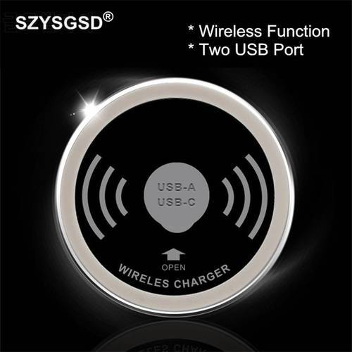 SZYSGSD Built in Table Fast Wireless Charger 15W 7.5W 5W Quick Charger 3.0 Embedded Typc C Charger Invisible for Samsung xiaomi