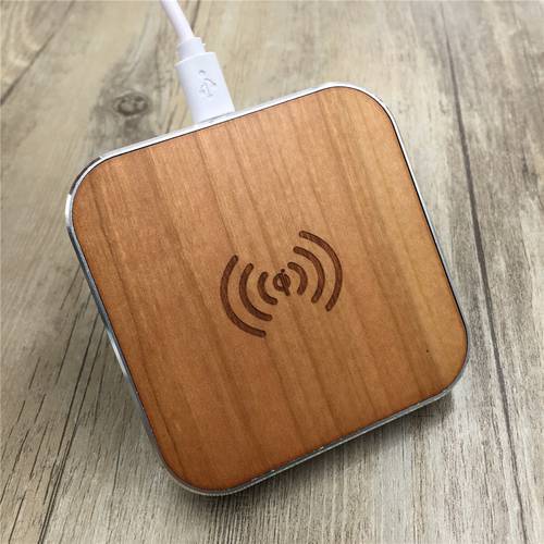 SZYSGSD Bamboo Wood Portable Qi Wireless Charger Fast Charging Pad For Samsung S9 S7 S8 Note 8 For iPhone X XR 8 8 Plus Wood Qi