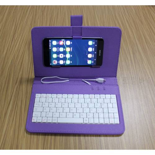9 colors Wired Keyboard Flip smartphone Case protector holder stand For Andriod OTG Mobile Phone 4.2&39&39-6.8&39&39 Tablet Laptop PC
