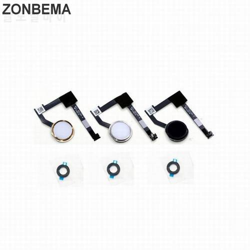 ZONBEMA Home button with Flex Cable Ribbon assembly+Rubber For iPad Air 2 Air2 6 A1567 A1566 Replacement Part