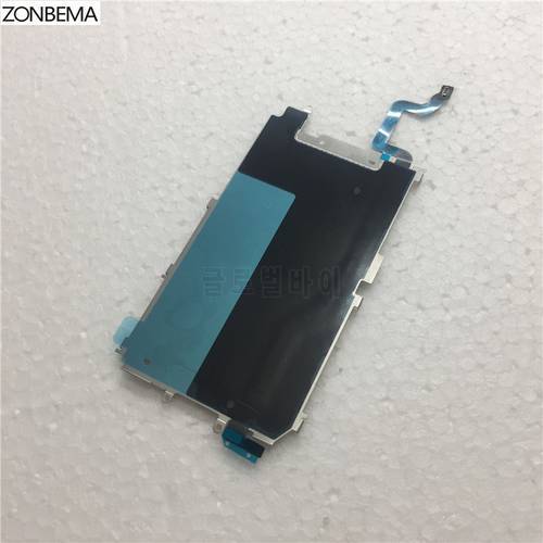 ZONBEMA New LCD Metal Backplate Shield with Home Button Extend Flex Cable for iPhone 6 6 Plus