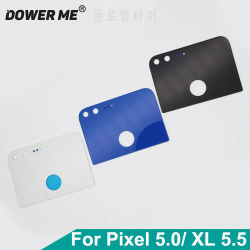 Dower Me OEM New Back Glass Battery Cover Camera Lens Housing For Google Pixel 5.0 Inch Pixel XL 5.5 Inch Replacement Parts
