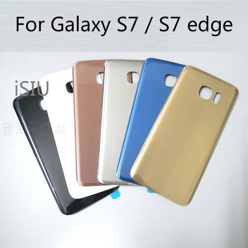 Back Cover For Samsung Galaxy S7 G930F G930FD S7 edge G935F G935FD Battery Case Rear Cover Phone Housing Replacement Spare Parts
