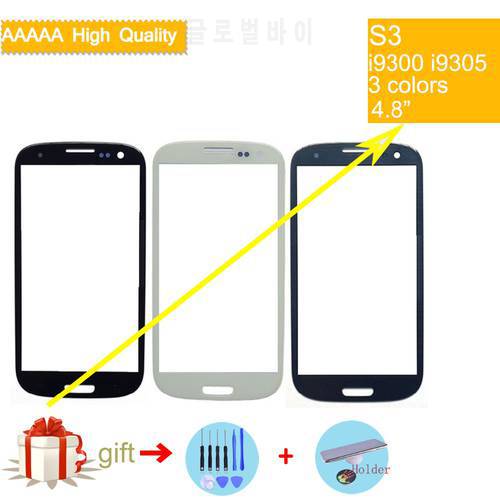 For Samsung Galaxy S III S3 GT-I9300 I9300 i747 i9305 Touch Screen Front Panel Glass Lens LCD Outer Replacement