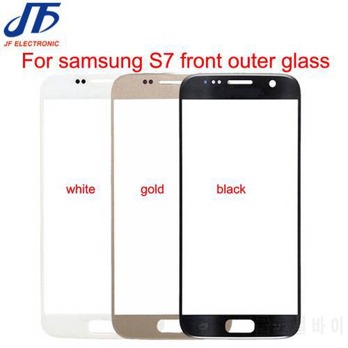 10Pcs/Lot Touch Screen Panel Front Outer Glass Lens Replacement For Samsung Galaxy S7 G930 G930F Black White Gold Dark Blue