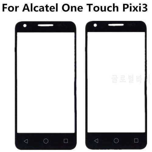 Black For Alcatel One Touch Pixi 3 4.5 4027D 4027X 4027 A5017 5017E VF795 Front Outer Glass Lens Repair Touch Screen Outer Glass