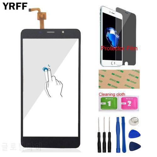 YRFF 5.7inch Phone Touch Screen Front For Leagoo M8 For Leagoo M8 Pro Touch Digitizer Panel Glass Free Protector Film Adhesive