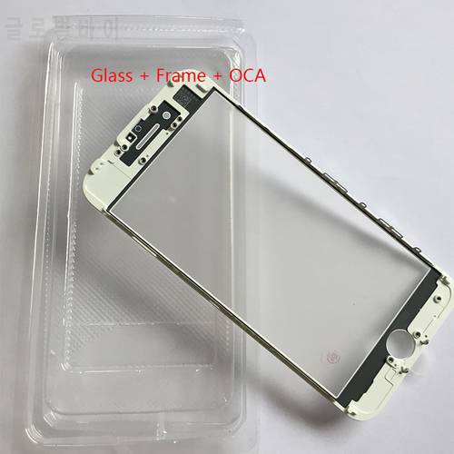 1pcs/lot AAA+ Cold Press Replacement LCD Front Touch Screen Glass Outer Lens with frame OCA film for iphone 6 6s plus 5s 5g 5c