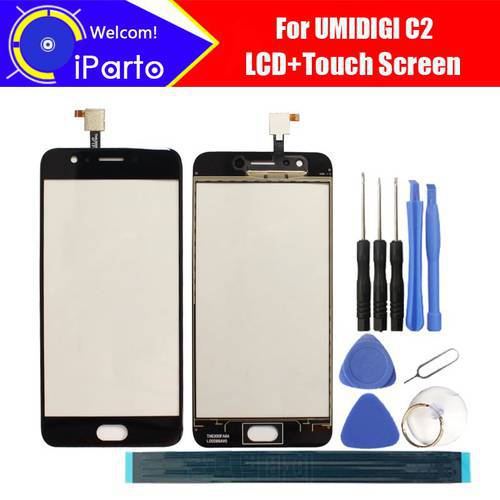 5.0 inch UMIDIGI C2 Touch Screen Glass 100% Guarantee Original New Glass Panel Touch Screen For UMI C2+ tools+Adhesive