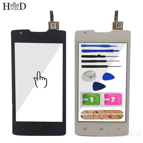 Mobile TouchScree For Lenovo A1000 Touch Screen Glass Digitizer (no LCD) Front Outer Glass Lens Sensor + Adhesive