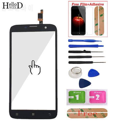 For Lenovo A850 A850+ Plus Touch Screen Glass Digitizer Panel Front Glass Lens Sensor Tools Adhesive + Screen Protector Gift