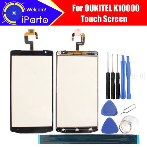 5.5 inch OUKITEL K10000 Touch Screen Glass 100% Guarantee Original Glass Panel Touch Screen For K10000+tools+Adhesive