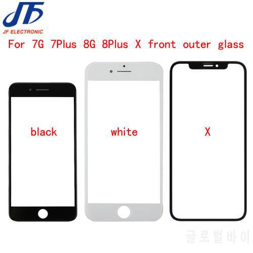 10pcs/lot For iPhone 7g 7 plus 8g 8plus X Front Screen Lens Outer Glass Replacement Repair Part high quality