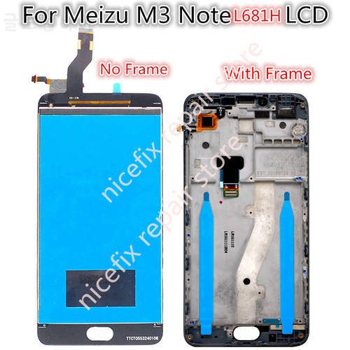 For Meizu m3 note L681H LCD Display Digitizer Touch Screen Replacement Parts Cellphone 5.5
