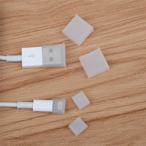 CatXaa 10 Pieces Mobile Phone Charger Cable Dust Plug Case Cable Cover Protector Micro USB Cable Prevent Rust for Iphone Android
