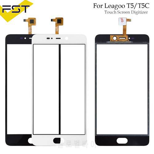5.5&39&39Black/White Tested Well Touch Screen Digitizer For Leagoo T5 Touch Panel Front Glass Lens Sensor Touchscreen For Leagoo T5C