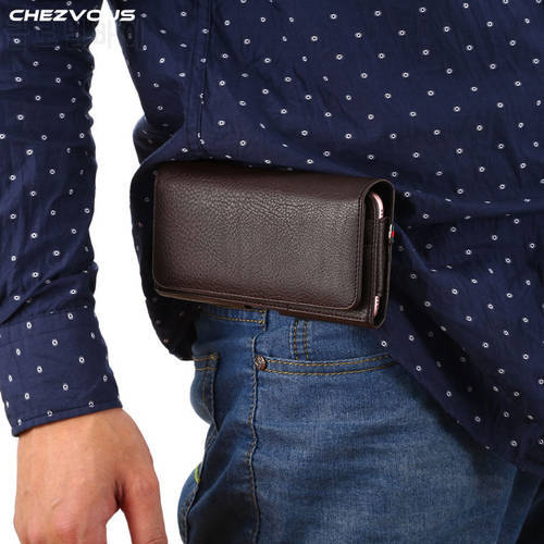 Men&39s Casual Vintage Waist Bag Mobile Phone Case Multi-function Magnetic Buckle Pouch with Card Holder+Hand strap 4.0&39&39-6.3&39&39