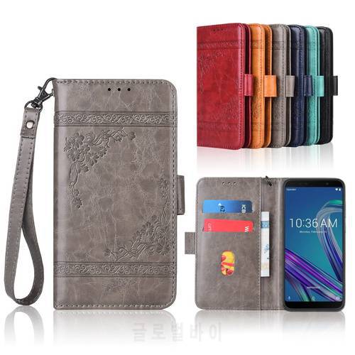Wallet case for ASUS ZenFone Max Pro M1 ZB602KL Flip case ASUS ZB602KL with Strap,100% Special Leather Embossing Book case