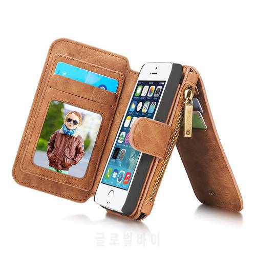 CaseMe sFor Coque iPhone 5s Case SE iPhone 5 Cases Luxury Leather Flip Cover For Fundas iPhone5s 5 s 5SE For iPhone Covers 5 SE