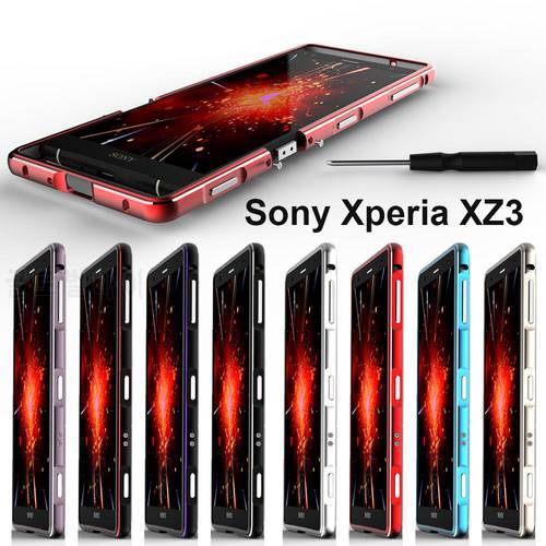 For Sony Xperia XZ3 case Aluminum Alloy Glossy Metal Frame for Sony Xperia XZ3 Bumper case H9436, H8416, H9493 phone capa