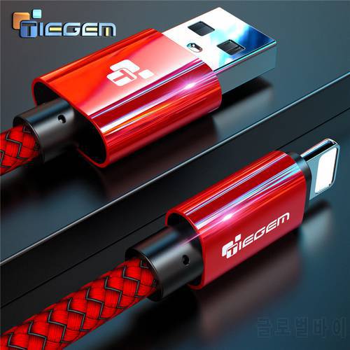 TIEGEM USB Cable for iPhone 13 12 11 Xs Max X 2A Fast Charging Cable for iPhone 8 7 6 Plus 5 5s SE USB Data Cable Charger Cable