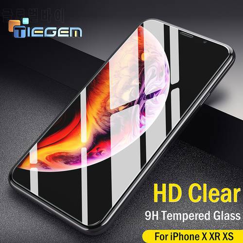 Tiegem Tempered Glass for iPhone 6 6s 7 8 Plus XS Max XR Glass 3PCS/LOT iPhone 7 8 x Screen Protector Glass on iPhone 7 6S 8