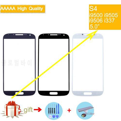 For Samsung Galaxy S4 GT-i9505 i9500 i9505 i9506 i9515 i337 Touch Screen Front Panel Glass Lens Outer Replacement